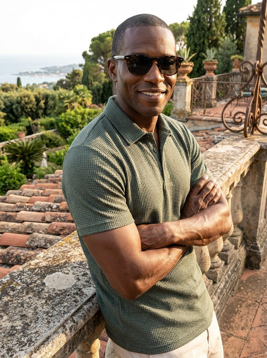 Henry Cole Montclair Textured Polo