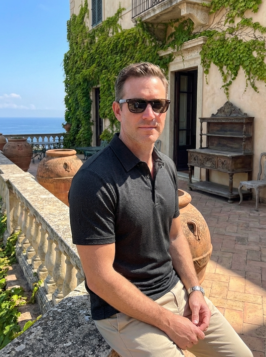 Henry Cole Montclair Textured Polo